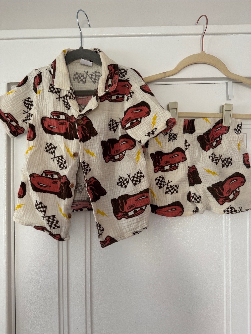 Disney Kids Two-Piece 100% Cotton Set Disney Cars Print 4T